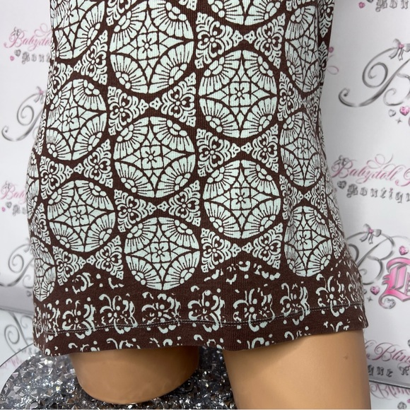 Eddie bauer tank top mint blue and brown printed boho bohemian pattern top - Picture 6 of 6